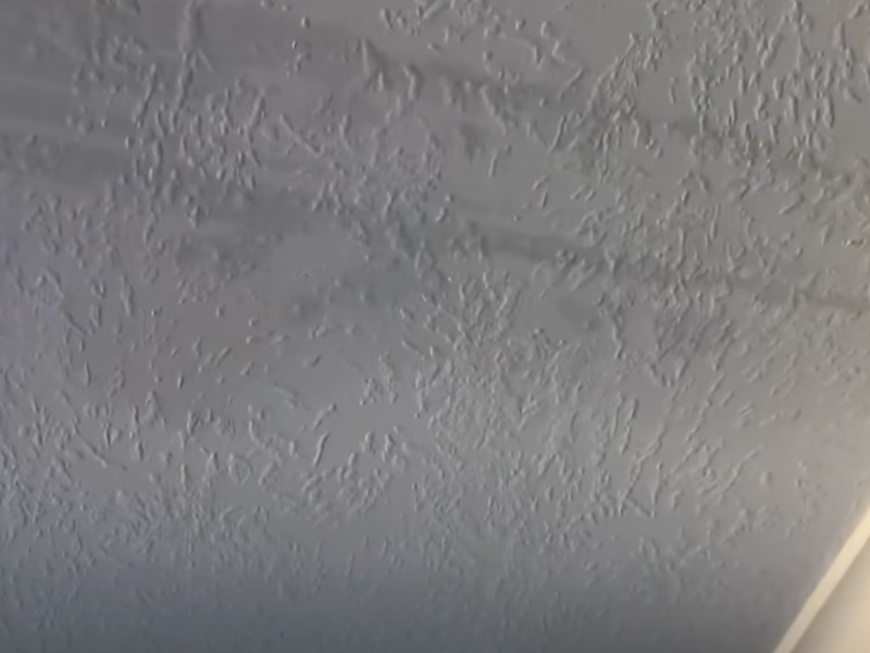 Water stains from roof leak in Long Island home